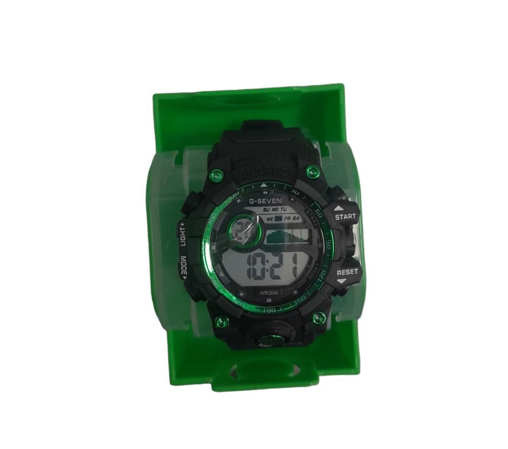 Reloj G-Seven Negra Con Verde